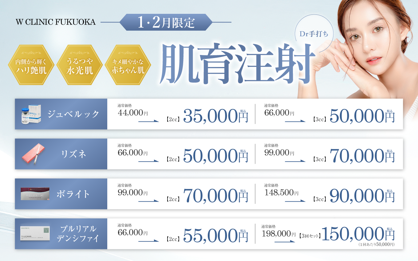 1・2月限定 肌育注射